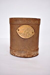 Antique Iron Grain Measure Measurement Paili Pot Scoop Scale With Brass Mark F7