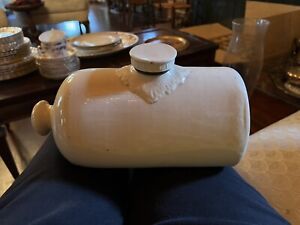 Antique Beige Stoneware Bed And Or Foot Warmer