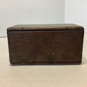 Antique 1889 Wooden Sewing Folding Puzzle Box W Attachements