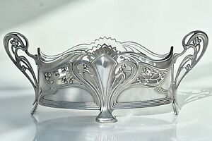 Antique Wmf Art Nouveau Jugendstil Silver Plated Crystal Glass Centrepiece