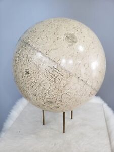 Read Description Vintage Rand Mcnally 12 Lunar Globe 1969 School Library Mcm
