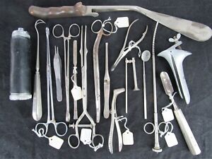 Lot Of 17 Vintage Surgical Tools Dr Hospital Medical Doniger Armstrong Kurten