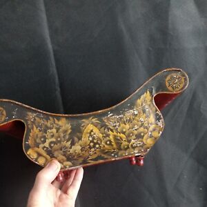 Early 19th Century Tin Toleware Painted Planter Sleigh 13 