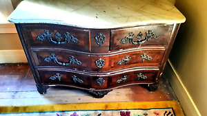 Antique 19th Century French Chest Commode W Ornate Handles