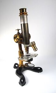 Rare Antique Bausch Lomb Brass Claw Foot Physician S Microscope Patented 1876