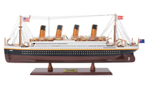 Rms Titanic Ocean Liner Wooden Model 25 White Star Line Cruise Ship New