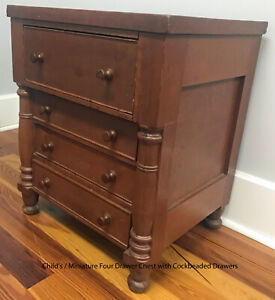 Miniature Or Child S Chest With Four Drawers