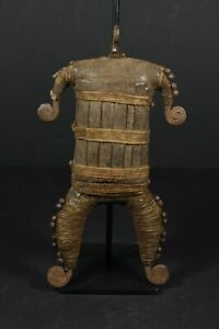 African Iron Leather Fertility Fetish Doll Fali Cameroun Tribal Art Crafts