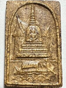 Phra Somdej Jaewreuajarng Lp Rare Old Thai Buddha Amulet Pendant Magic Ancient14