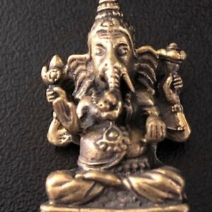 Antique Brass Ganesh Pendant 1 