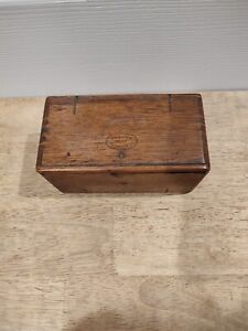 Patented 1889 Singer Sewing Oak Folding Puzzle Box With Attachments