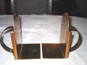 Antique Chase Usa Art Deco Brass Copper Industrial Desk Book Bookends