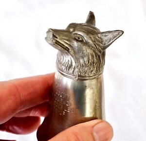 American Silver Colour Fox Head Stirrup Cup Tennis Trophy Schenectady Ny 1967 
