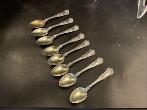 Gorham Kings Pattern Silverplate Flatware Set Of 8 Demitasse Spoons 4 1 4 In