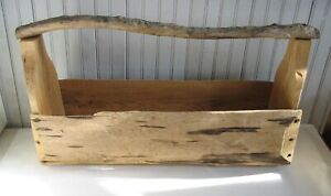 Handmade Wooden Carrier Caddy Garden Plants Tools Primitive Country Cabin