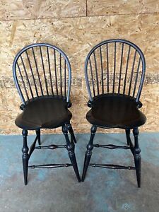 Pair Of D R Dimes Windsor Stools Counter Height Chairs