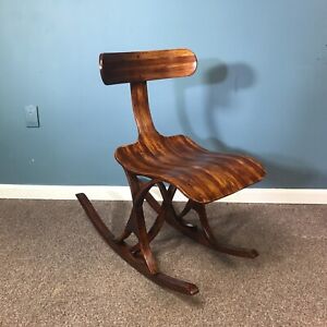 Mid Century Modern Rosewood Bentwood Rocking Chair