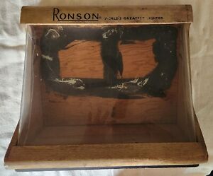 Rare Vintage Ronson Lighter Store Counter Display Showcase 15 X 14 