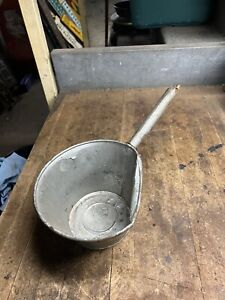 Antique Old Vermont Sugaring Maple Syrup Sap Evaporator Metal Scoop Bucket Tool