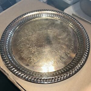 Vintage W S Blackinton Round 12 Fine Silver Plate Serving Tray 283