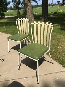  Vintage Pair Mcm Daystrom Acrylic Fan Back Chairs Green Seats Dated 1961