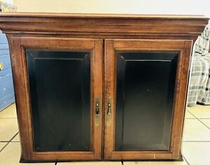 Antique Chinese Black And Cherry Cabinet