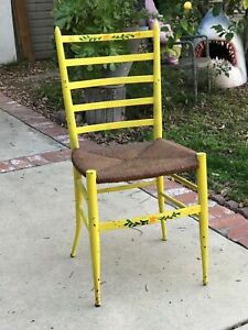 Gio Ponti Ladder Back Rush Seat Side Chair Made In Italy Beautiful 