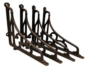 New Set Of 4 Rustc Cast Iron Shelf Brackets Antique Style Classic 8 X 7 