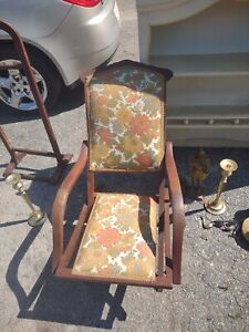 J Colignon Chaise Lounge Chair Steamship Resort Deck Chair Antique 1879