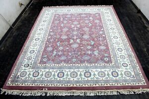 8x10 Exquisite Mint Hand Knotted Organic Dye Wool Soft Rose Tabrizz Turkish Rug