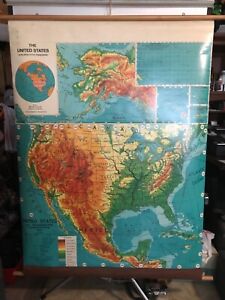 50 60 Sweber Costello Map United Stated School Roll Down Orthographic Projection