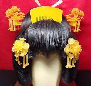 Vintage Japanese Bride Kanzashi Set Kimono Wedding Hair Ornament Japan 1185 1