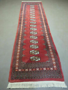 2 8 X 10 Vintage Handmade Bokhara Turkoman Pakistani Wool Runner Rug Nice