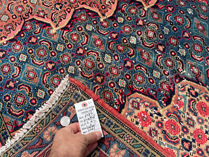 7x10 Oriental Rug Antique Hand Knotted Handmade Vintage Carpet Geometric 6x9 7x9