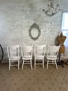 Vintage French Provincial Shabby Chic Mix And Match Dining Chairs
