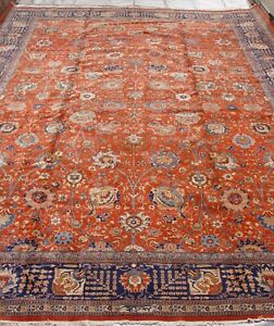Exquisite Antique Tabrizz Hand Knotted Wool Oriental Rug Excellent 11 5 X18 5 