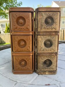 Antique Singer Treadle Sewing Drawers Set Of 6 And Cabinet