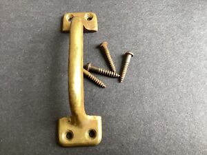 Old Screen Door Handle Or Drawer Pull Rustic Solid Brass 