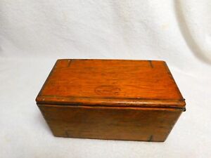 Antique Singer Wood Dovetailed Folding Puzzle Box Pat 1889 Holds Sewing Machine