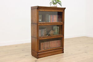 Stacking Antique Oak Lawyer Bookcase Display Or Bath Cabinet 47794