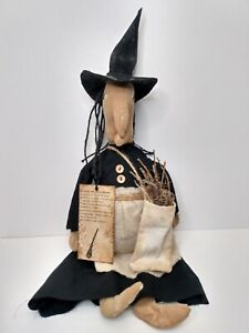 Primitive Witch Art Doll With Instructions On How To Assemble A Broom