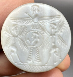 Ancient Near Eastern Sassanian Seal Chalcedony Stamp Bead Collection Peice