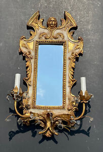 Vintage Carved Mirror Gold Italy Antique Ornate Wall Italian Style Florentine