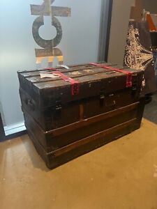 Large Wooden Storage Chest Trunk 32 X18 X22 