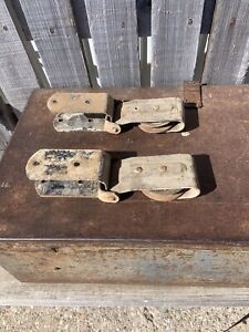 Antique Rusty Barn Door Rollers That Are Worn Out For Display Only 