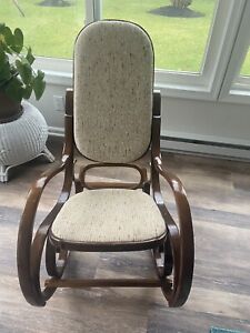 Vintage Mid Century Modern Bentwood Rocker Thonet Style Rocking Chair Mcm