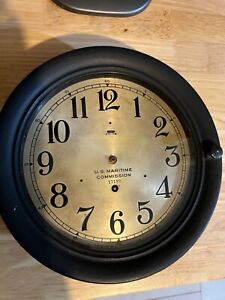 Antique Vintage 10 Seth Thomas Us Maritime Commission Clock In Nonmetallic Case