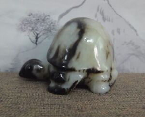 Fine Old China Hand Carving Turtle Natural Nephrite Jade Figurine Statue