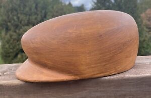 Vintage Wooden Hat Mold Millinery Hat Block With Brim