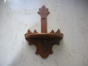 Small Antique Vintage Wooden Handmade Shelf Wall Carved 12 1 2 Lovely